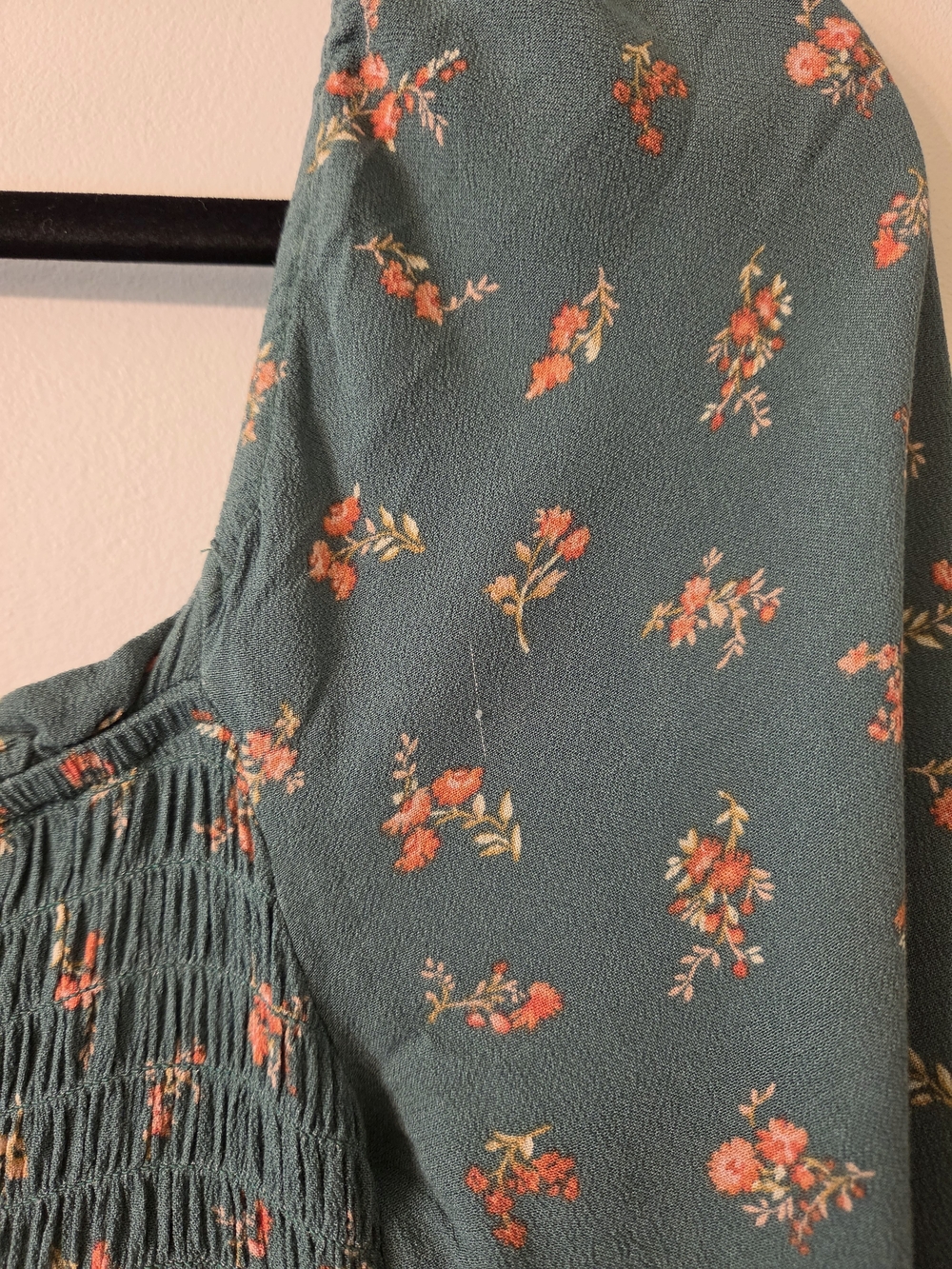 American Eagle Green Floral Midi Dress - Picture 7 of 10